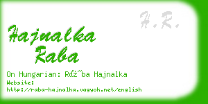 hajnalka raba business card